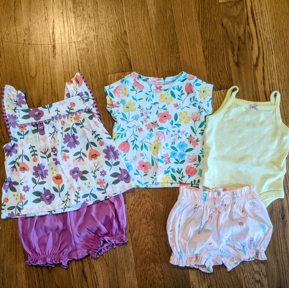 5 piece summer clothes set for 3-month girl